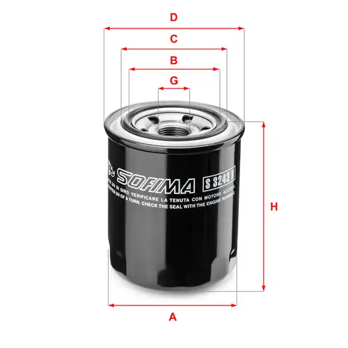 маслен филтър SOFIMA S 3243 R