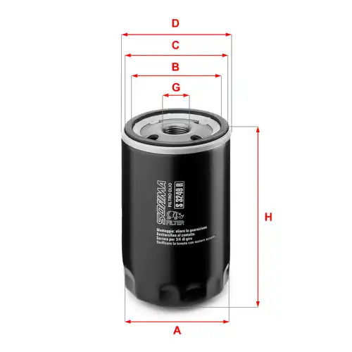 маслен филтър SOFIMA S 3249 R