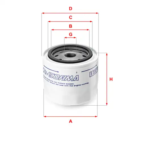 маслен филтър SOFIMA S 3257 R