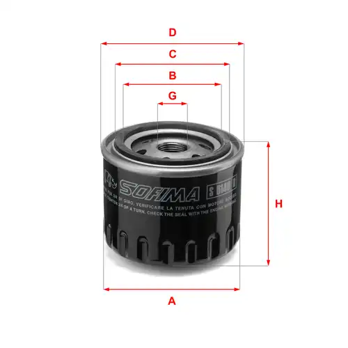 маслен филтър SOFIMA S 6140 R