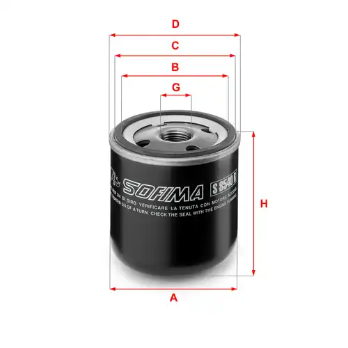 маслен филтър SOFIMA S 8540 R