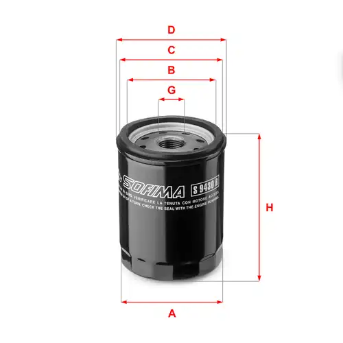 маслен филтър SOFIMA S 9430 R