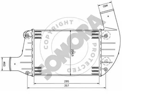 интеркулер (охладител за въздуха на турбината) SOMORA 011145