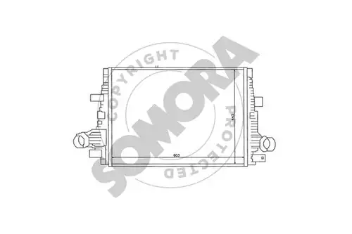 интеркулер (охладител за въздуха на турбината) SOMORA 011445