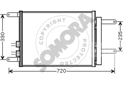 кондензатор, климатизация SOMORA 012160B