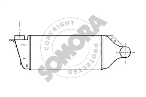 интеркулер (охладител за въздуха на турбината) SOMORA 021245B