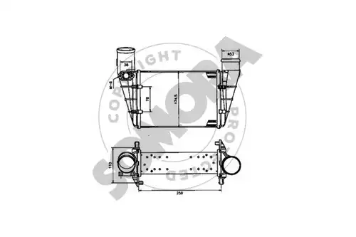 интеркулер (охладител за въздуха на турбината) SOMORA 021345