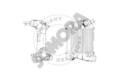 интеркулер (охладител за въздуха на турбината) SOMORA 021645BL