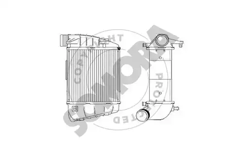 интеркулер (охладител за въздуха на турбината) SOMORA 021645BR