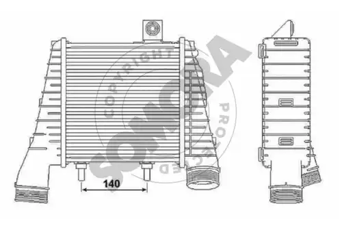 интеркулер (охладител за въздуха на турбината) SOMORA 024245R