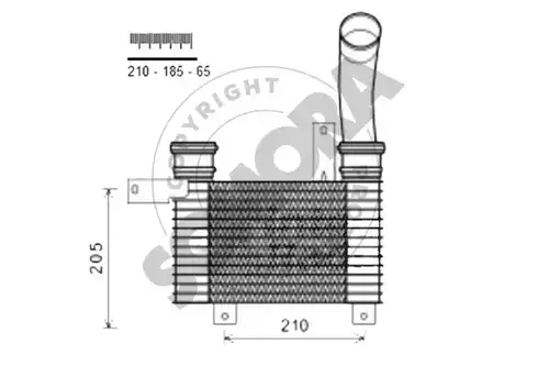 интеркулер (охладител за въздуха на турбината) SOMORA 065045