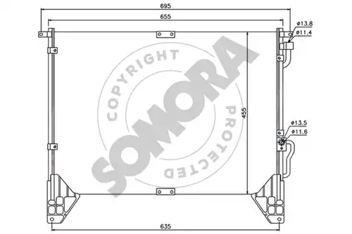 кондензатор, климатизация SOMORA 065060C