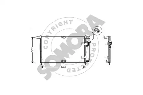 кондензатор, климатизация SOMORA 065360