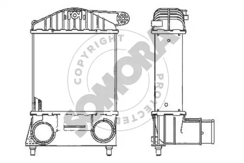 интеркулер (охладител за въздуха на турбината) SOMORA 081245
