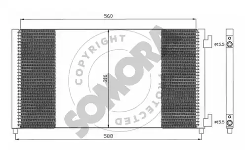 кондензатор, климатизация SOMORA 081260A