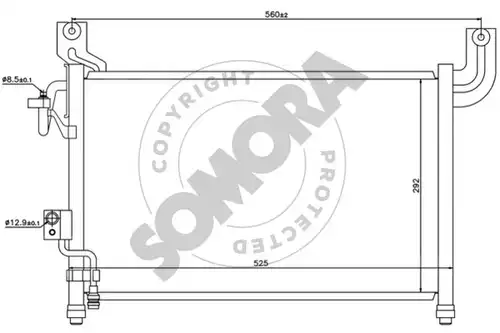 кондензатор, климатизация SOMORA 090560