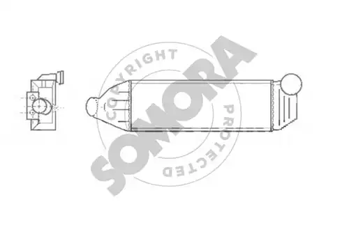интеркулер (охладител за въздуха на турбината) SOMORA 095045