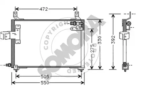 кондензатор, климатизация SOMORA 110060F