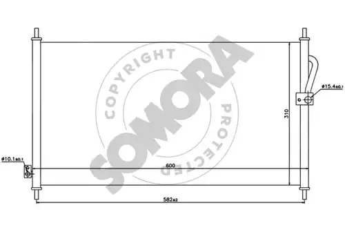 кондензатор, климатизация SOMORA 122560
