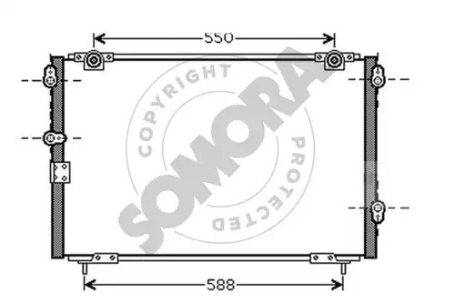кондензатор, климатизация SOMORA 124560
