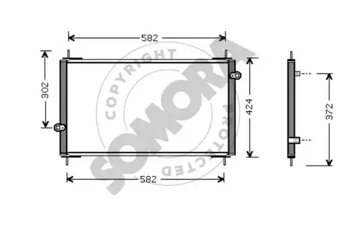 кондензатор, климатизация SOMORA 128060D