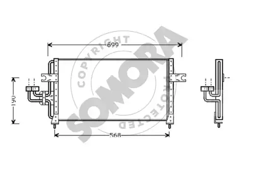 кондензатор, климатизация SOMORA 132060