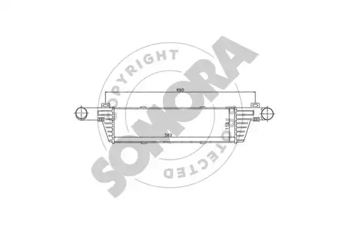 интеркулер (охладител за въздуха на турбината) SOMORA 170645B