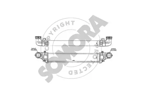 интеркулер (охладител за въздуха на турбината) SOMORA 170845