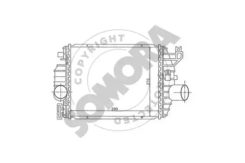 интеркулер (охладител за въздуха на турбината) SOMORA 173045