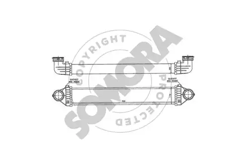 интеркулер (охладител за въздуха на турбината) SOMORA 175245