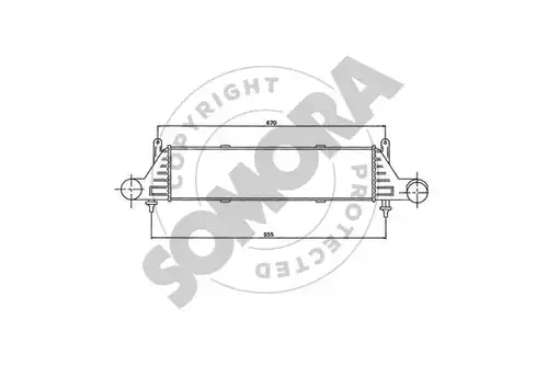 интеркулер (охладител за въздуха на турбината) SOMORA 177545