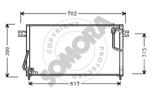 кондензатор, климатизация SOMORA 183160C