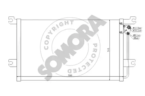 кондензатор, климатизация SOMORA 187760