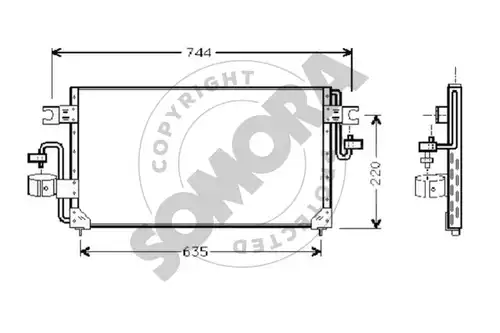 кондензатор, климатизация SOMORA 193260