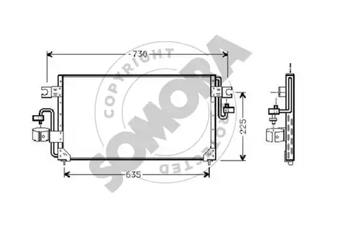 кондензатор, климатизация SOMORA 193260A