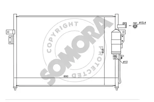 кондензатор, климатизация SOMORA 196260A