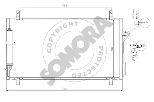 кондензатор, климатизация SOMORA 199160