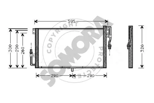 кондензатор, климатизация SOMORA 213560