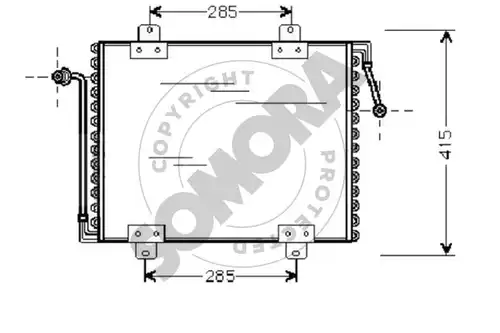 кондензатор, климатизация SOMORA 240360