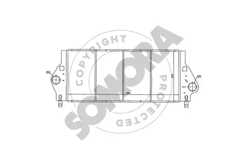 интеркулер (охладител за въздуха на турбината) SOMORA 242245