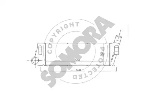 интеркулер (охладител за въздуха на турбината) SOMORA 243245
