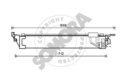 маслен радиатор, автоматична трансмисия SOMORA 243466