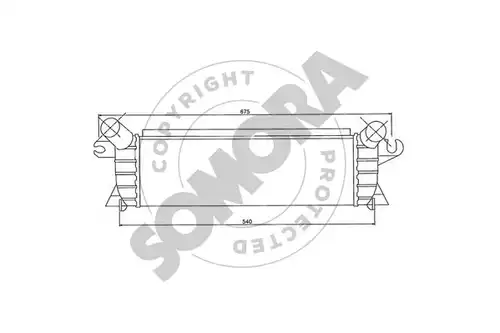 интеркулер (охладител за въздуха на турбината) SOMORA 244345