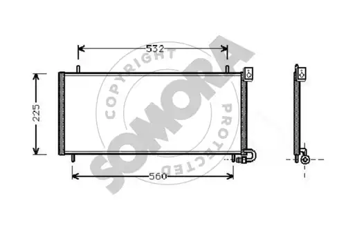 кондензатор, климатизация SOMORA 260560