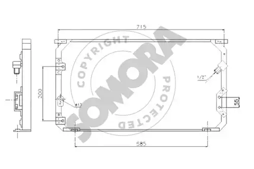 кондензатор, климатизация SOMORA 314160