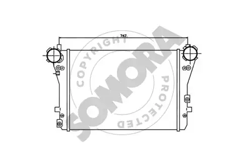 интеркулер (охладител за въздуха на турбината) SOMORA 351045