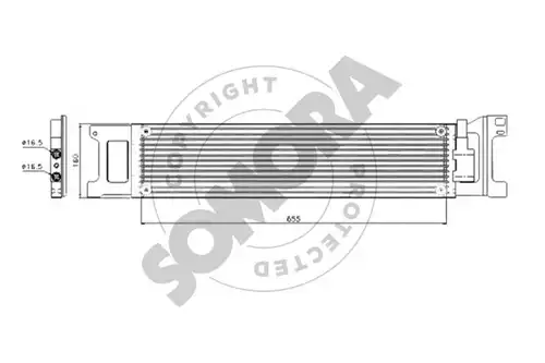 маслен радиатор, автоматична трансмисия SOMORA 354166A