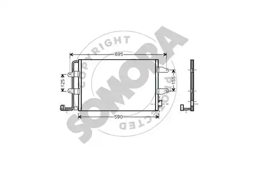 кондензатор, климатизация SOMORA 357060