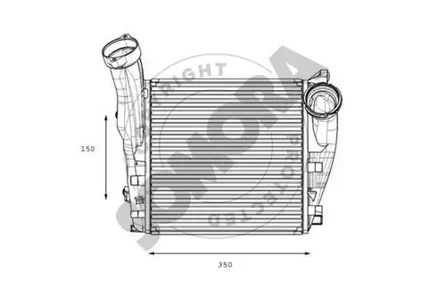 интеркулер (охладител за въздуха на турбината) SOMORA 358545AL