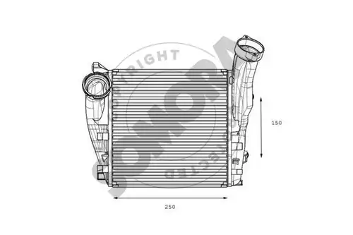 интеркулер (охладител за въздуха на турбината) SOMORA 358545AR